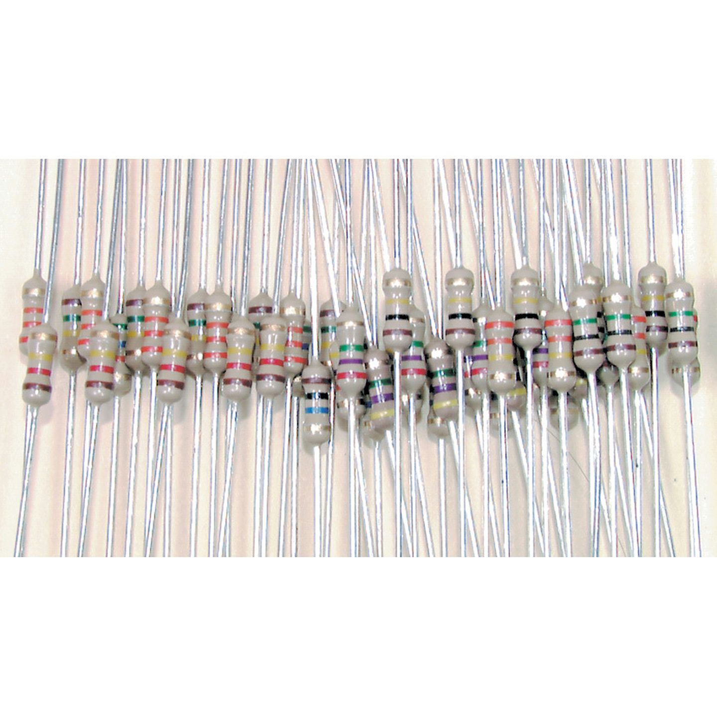 thumbnail image 2 of 10pcs 5.1k Ohm 1/4 Watt Metal Film Resistors – 1% Tolerance, Through Hole – Made In USA 2 of 3