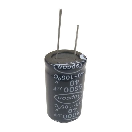 Jaycar 5600uF 40VDC Electrolytic Capacitor – Radial Polarised, 85°C Rated (RU6709)