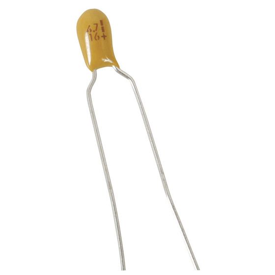 Jaycar 4.7µF 16VDC Tantalum Capacitor – Thru-Hole, Resin-Dipped Case