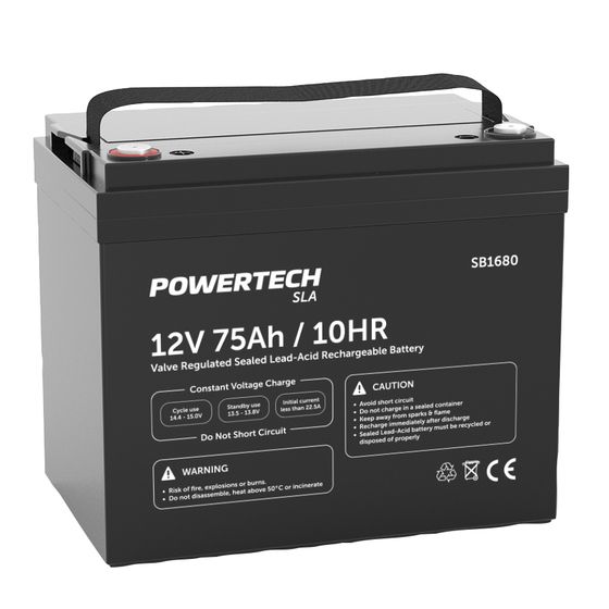 Jaycar 12V 75Ah AGM Deep Cycle Battery