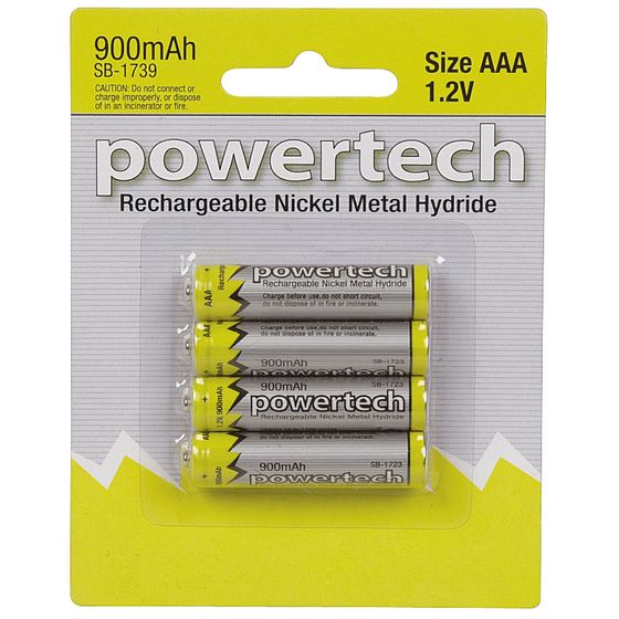 Jaycar 1.2V 900mAh AAA Ni-MH Rechargeable Batteries – Pack of 4