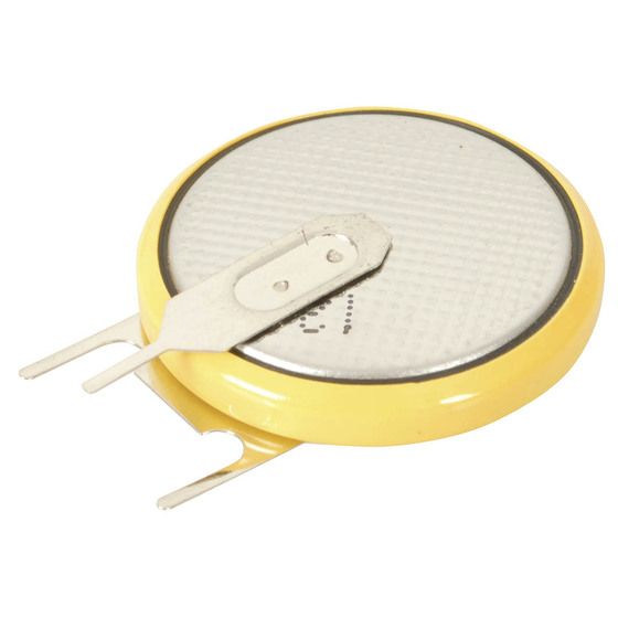 CR2032-VC 3V PCB Mount Lithium Coin Battery – User-Replaceable, Pre-Tinned Terminals