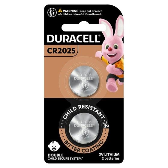 Duracell Specialty CR2025 Coin Battery – 2 Pack