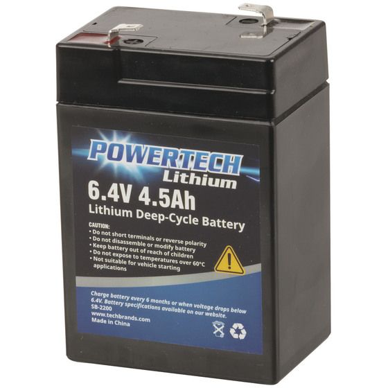 6.4V 5 AH LITHIUM DEEP CYCLE BATTERY