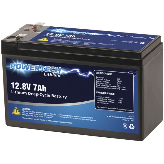 Jaycar 12.8V 7Ah Lithium Deep Cycle Battery