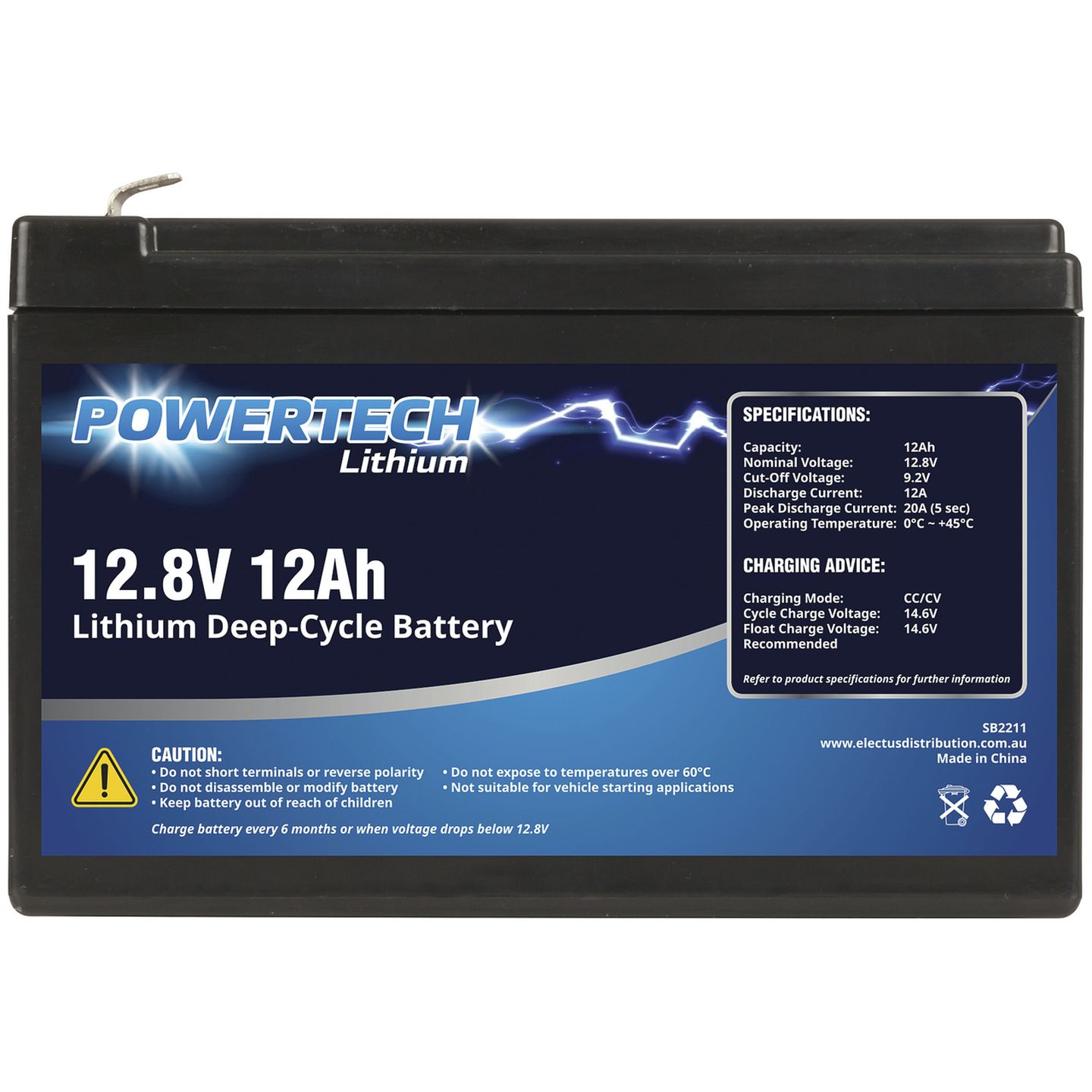 12.8V 12Ah Lithium Deep Cycle Battery