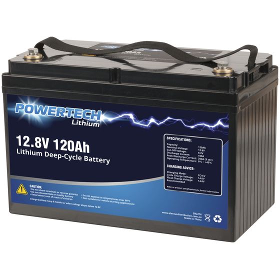 Jaycar 12V 120Ah Lithium Deep Cycle Battery – 6000+ Cycles
