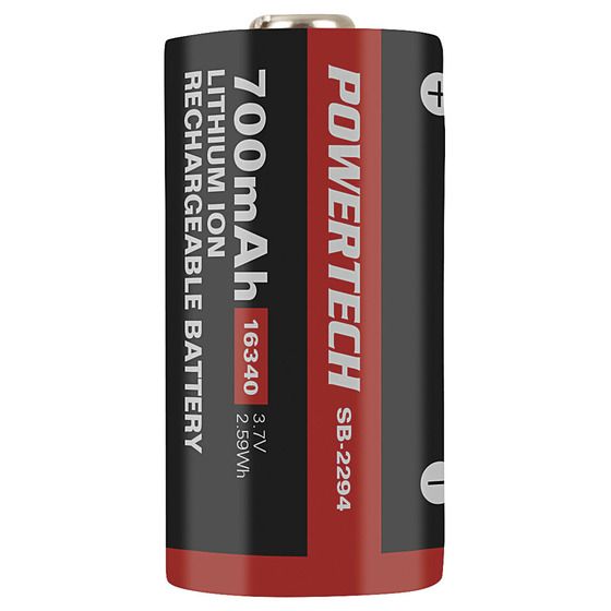 Jaycar Rechargeable Lithium RCR123A / 16340 Battery – 3.7V 700mAh (4 Pack)