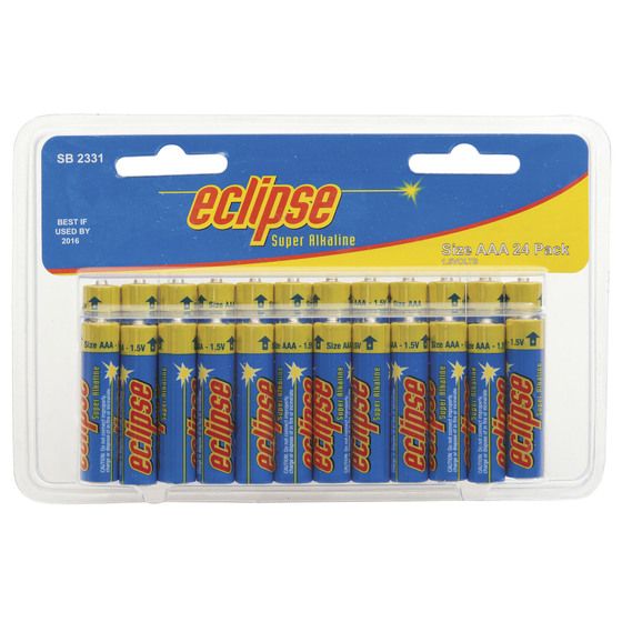 Eclipse Alkaline AAA Batteries – Bulk Pack of 24