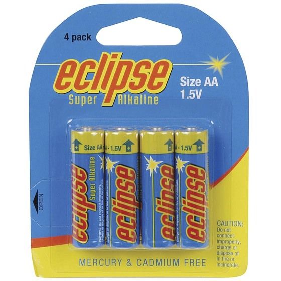 ECLIPSE AA ALKALINE BATTERIES - PACK OF 4