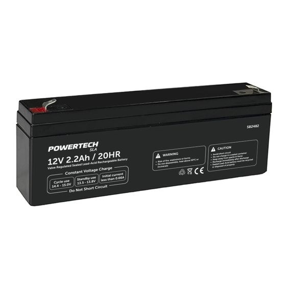Jaycar 12V 2.2Ah Sealed Lead Acid Battery – F1 Spade for PA Systems, Alarms & Toys