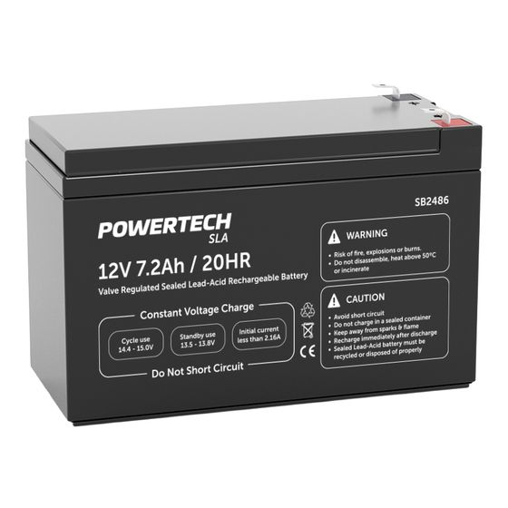 Jaycar 12V 7.2Ah SLA Back-Up Battery for NBN, Alarm & UFB Systems