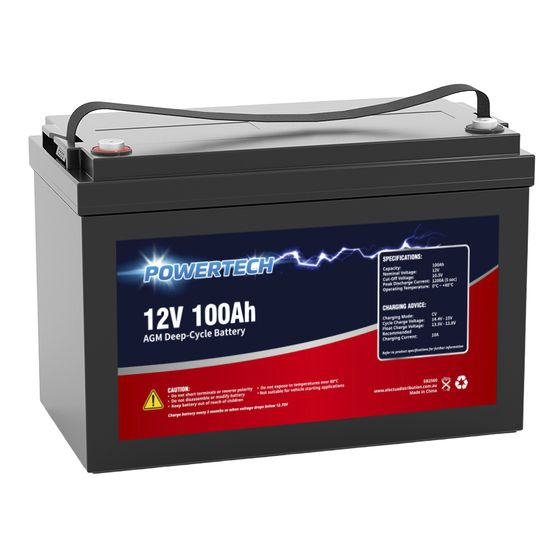 Jaycar 12V 100Ah AGM Deep Cycle Battery