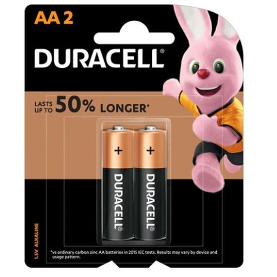 Duracell Coppertop AA Alkaline Batteries – 2 Pack