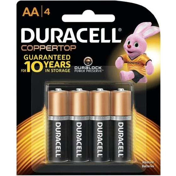 DURACELL COPPERTOP AA 4PK