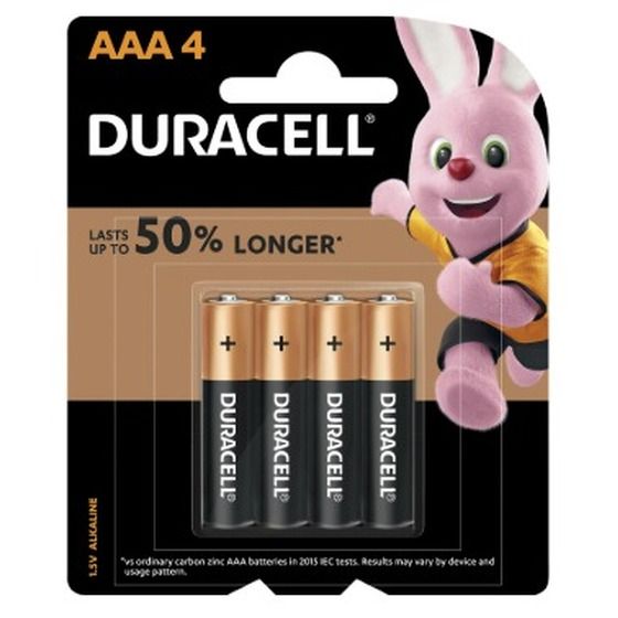 Duracell Coppertop AAA Alkaline Batteries – 4 Pack