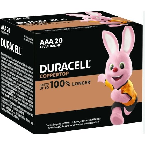 Duracell Coppertop AAA Alkaline Batteries – 20 Pack