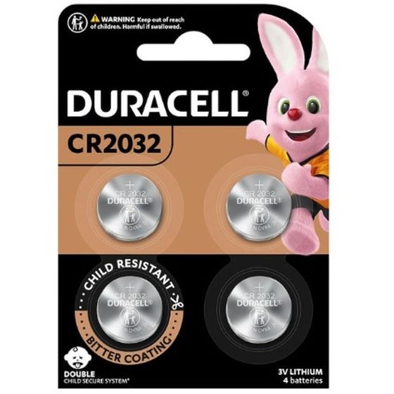 Duracell CR2032 Lithium Coin Cells (4 Pack) – Keyfobs, Glucometers, Remotes