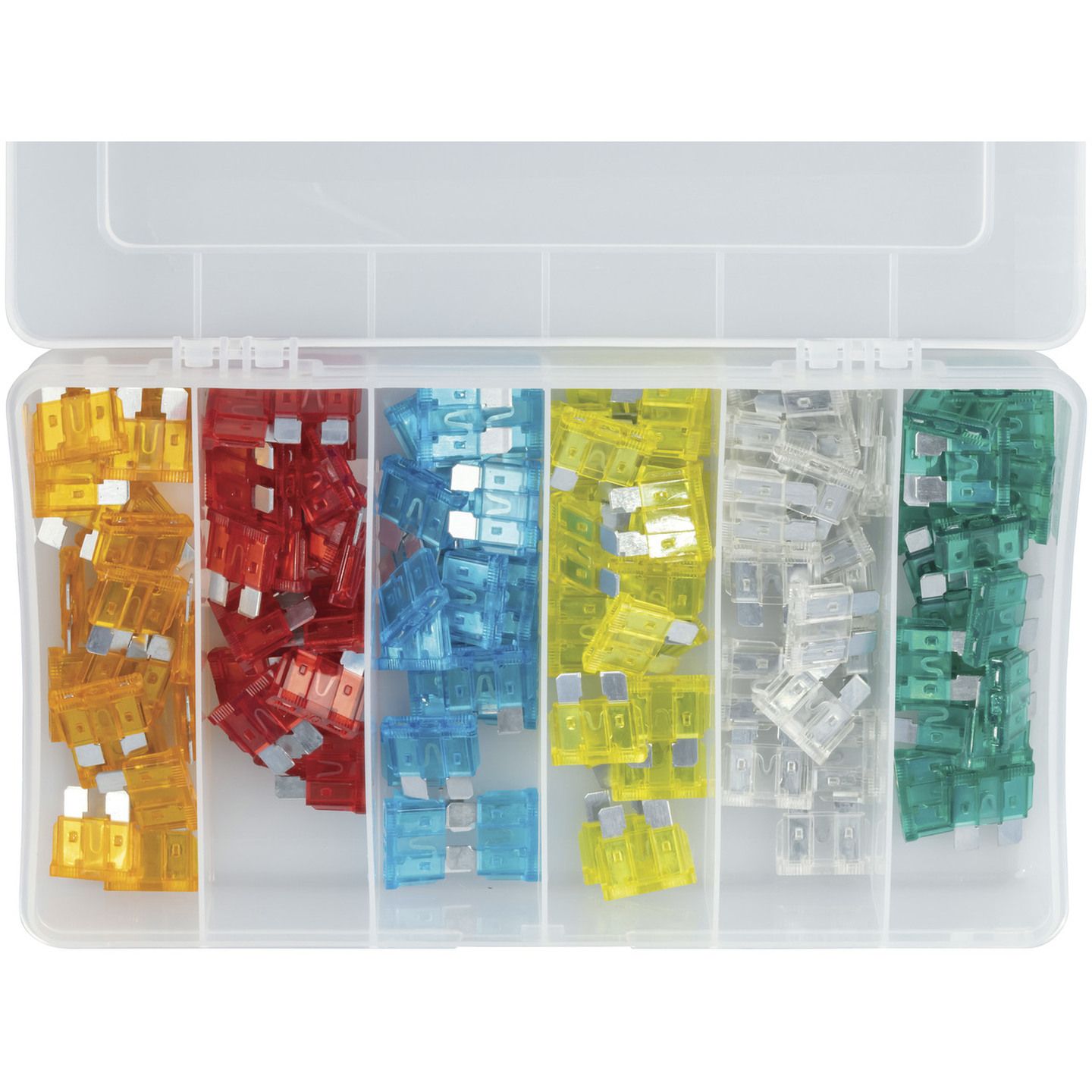 50 Pack Assorted Mini Blade Fuses Kit – 5 To 30 Amps, NOS Import, Jurassic Classic