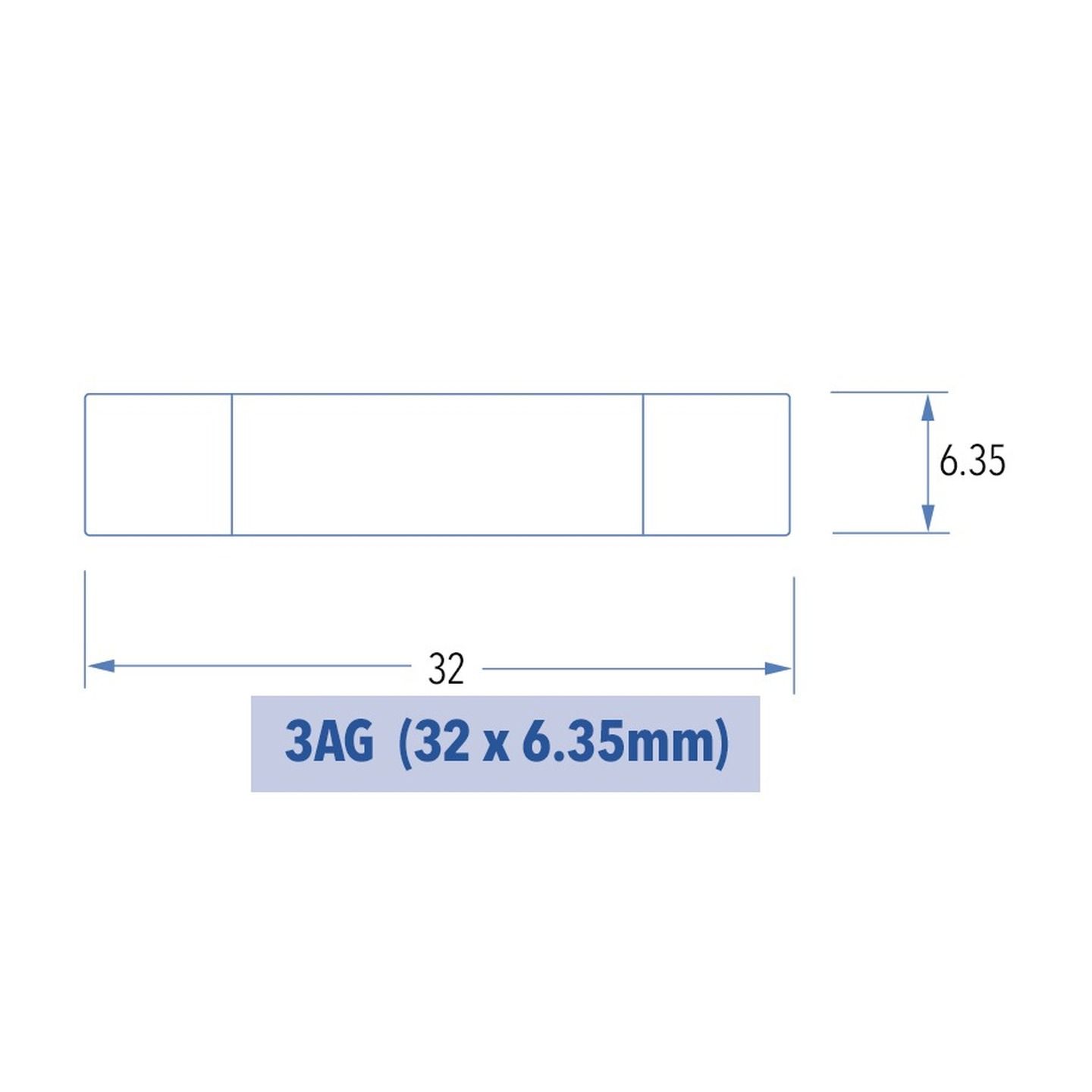 1A 3AG Quick Blow Fuse