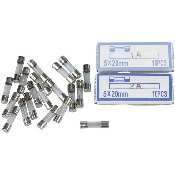 Jaycar Assorted M205 Quick-Blow Fuses – 40-Pack (500mA to 10A)