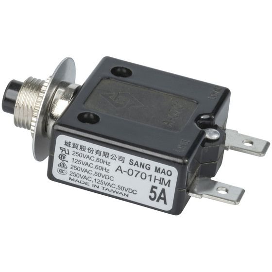Jaycar 5A Circuit Breaker – 250VAC, SAA Approved, Push-to-Reset