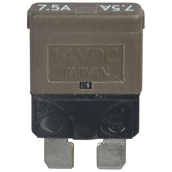 Jaycar 7.5A Auto-Reset Standard Blade Circuit Breaker – 14VDC