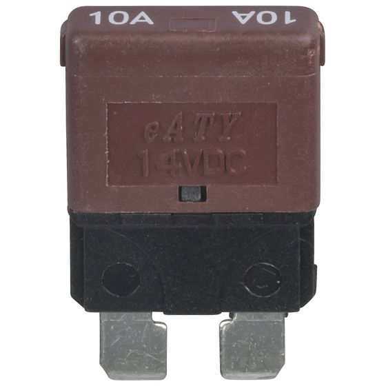 Jaycar 10A Auto-Reset Standard Blade Circuit Breaker – 14VDC