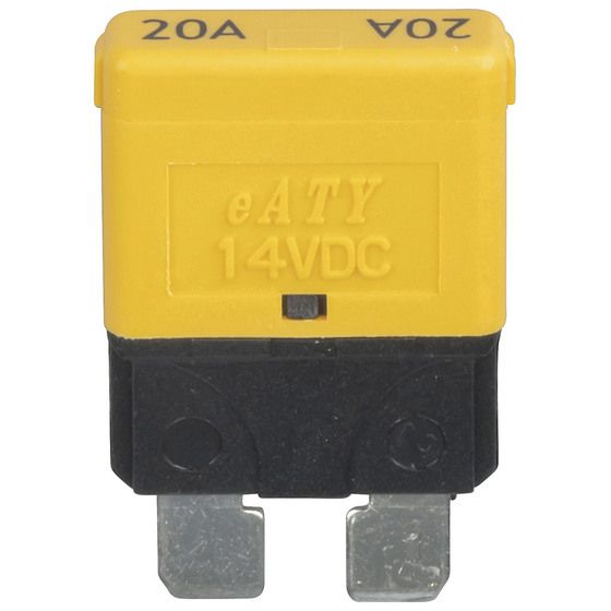 Jaycar 20A Auto-Reset Standard Blade Circuit Breaker – 14VDC