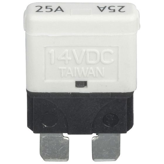 Jaycar 25A Auto-Reset Standard Blade Circuit Breaker – 14VDC