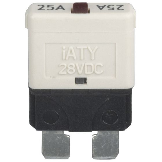 Jaycar 25A Manual Reset Blade Circuit Breaker – 28VDC, Fuse Block or Panel Mount