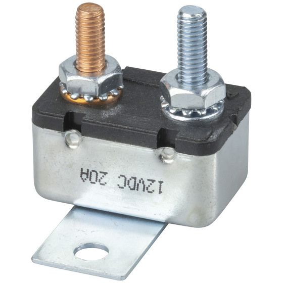 20A 12VDC Chassis Mount Auto-Reset Circuit Breaker – JAYCAR