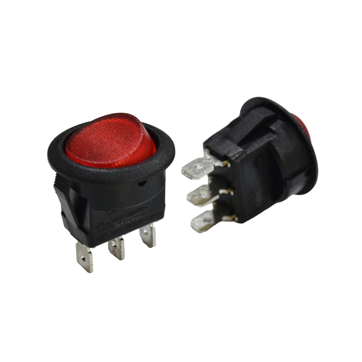 Rocker Switch Illuminated Red 12V