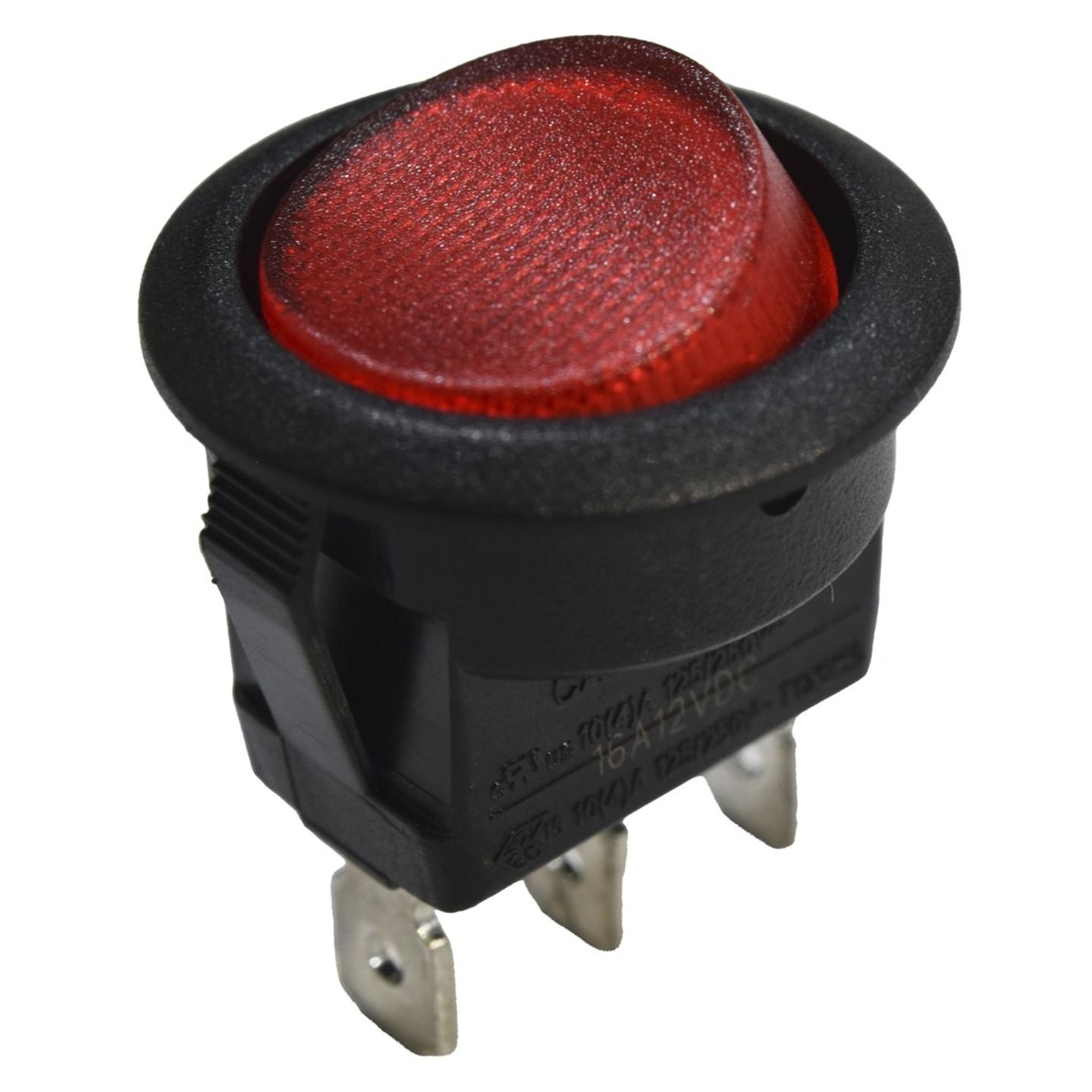 Rocker Switch Illuminated Red 12V