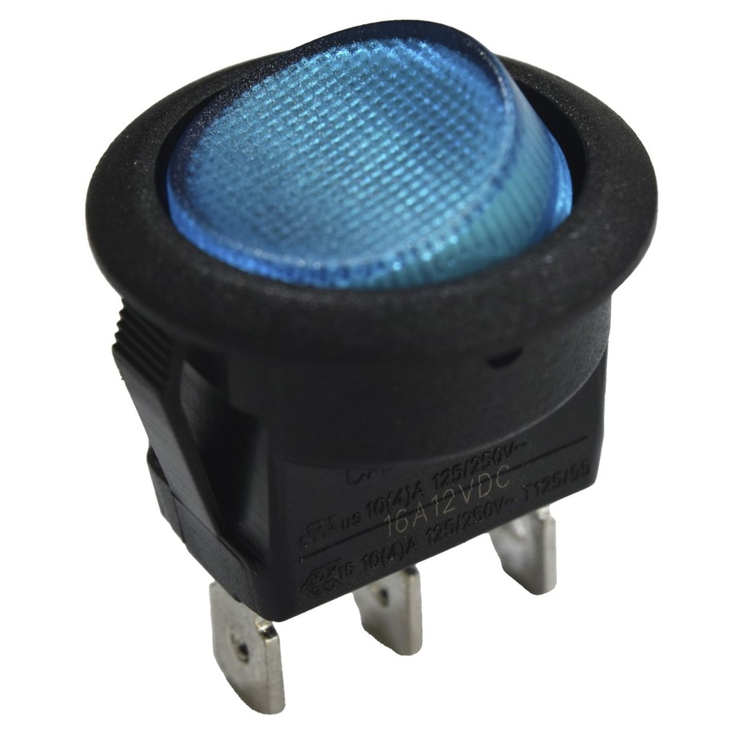 Rocker Switch Illuminated Blue 12V