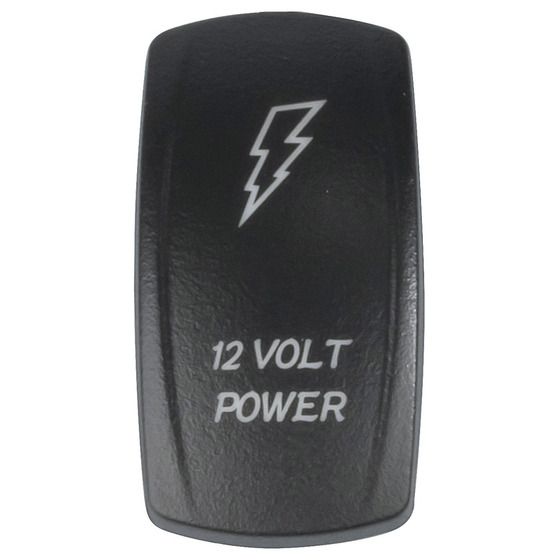 Jaycar Laser Etched "12V Power" Cover for Illuminated Rocker Switch – SK0920