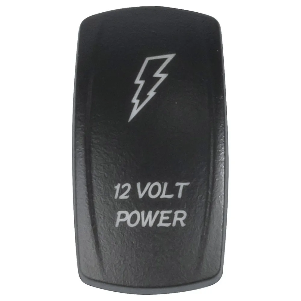 Laser Etched "12V Power" Cover for Illuminated Rocker Switch Jaycar