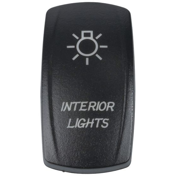 Jaycar Laser Etched "Interior Light" Cover for Illuminated Rocker Switch – SK0923