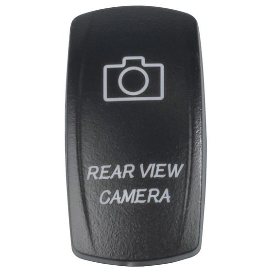 Jaycar Laser-Etched 'Rear View Camera' Cover for Illuminated Rocker Switch