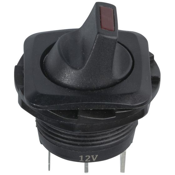 Jaycar SPST LED Illuminated Paddle Switch – Red LED, 20 mm Panel Mount, 6 A 250 VAC