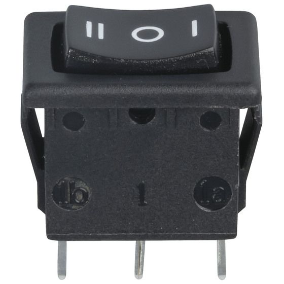 SPDT Centre-Off Rocker Switch – Spring Return Both Sides