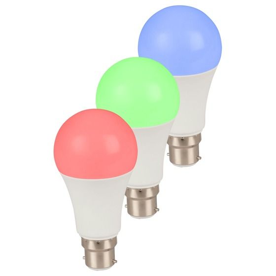 Jaycar Smart Wi-Fi LED Bulbs – Bayonet Fitting, Colour Change (Pack of 3)