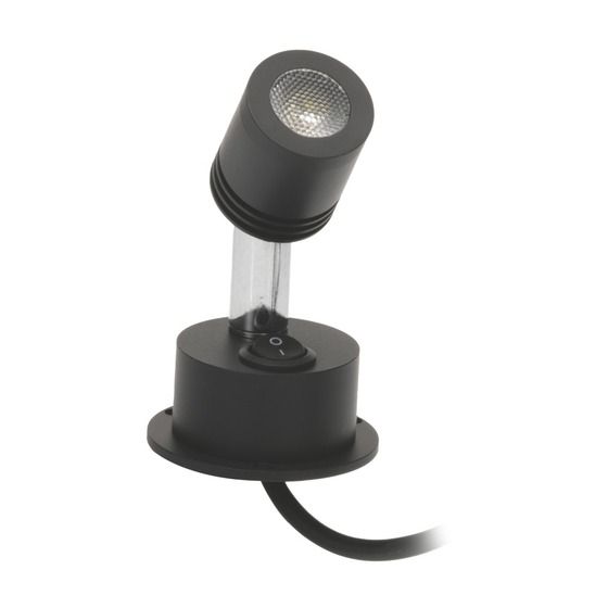 Jaycar 3W Cool White LED Reading Light – Dimmable, Black (10–32VDC)