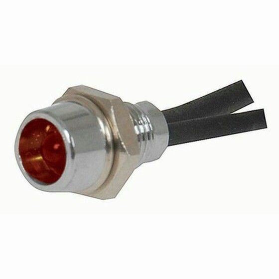 12V Mini Red LED Bezel – Chrome 4.9mm Cutout | Jaycar