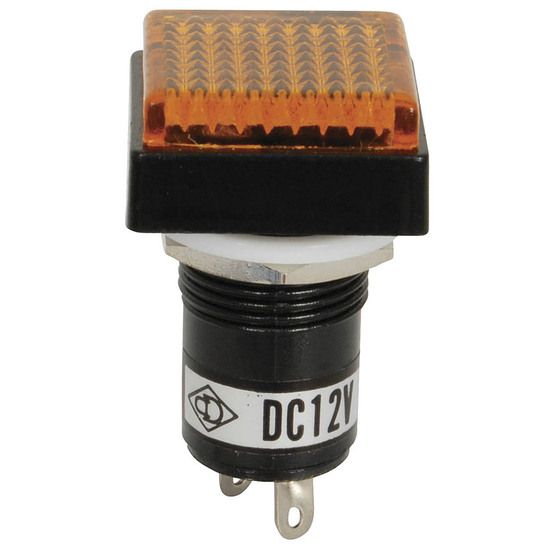 Jaycar 12V Bezel – Large with Orange Lens (Car Alarm Indicator)