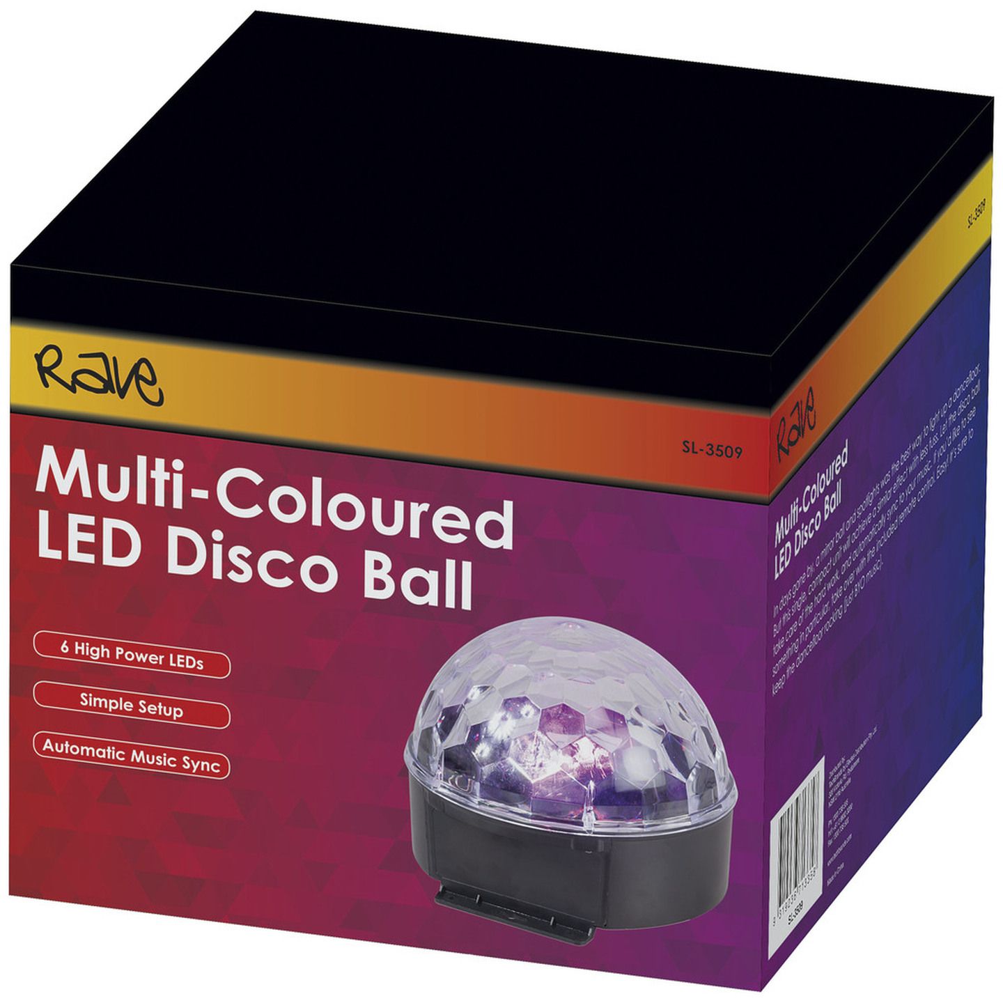 Multi-Coloured LED Disco Ball