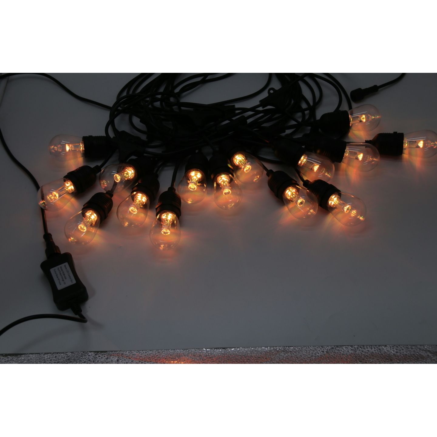 Solar powered multicoloured string light 15m