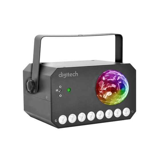 JAYCAR 3-in-1 Magic Ball, Laser & Strobe Light – RGBW, Sound Activated | SL3552