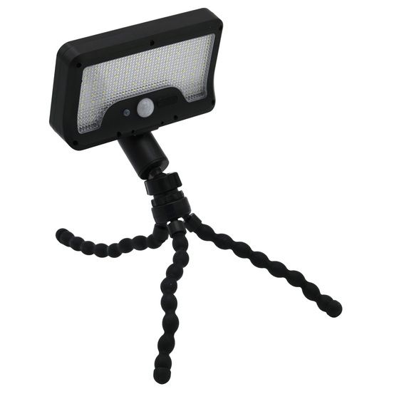 Jaycar 500lm Solar Work Light with Tripod Stand – IP44, PIR Sensor, USB-C