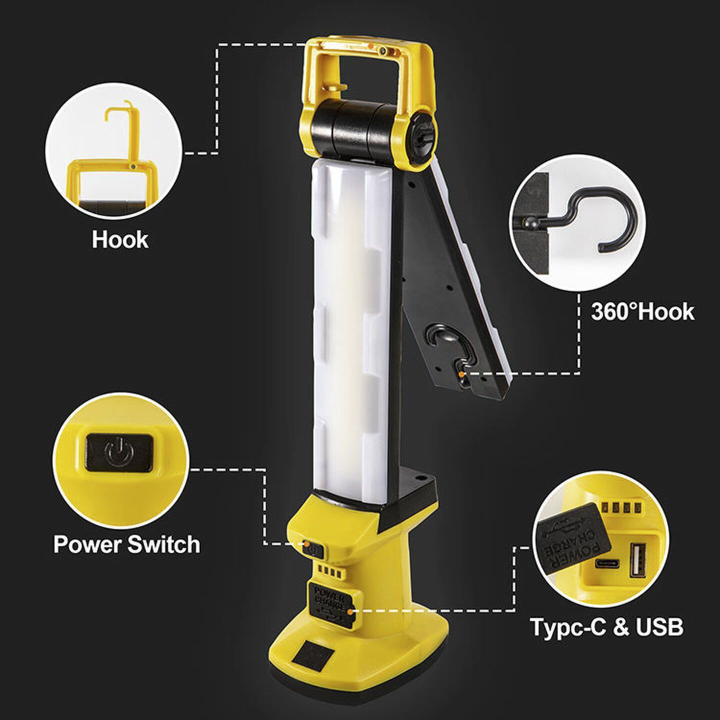 1500LM Rechargeable LED Under Hood Work Light